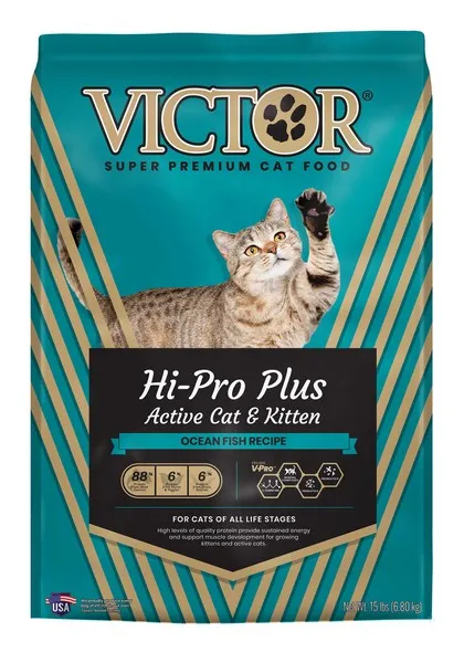 15 Lb Victor Hi-Pro Plus Active Cat & Kitten - Food